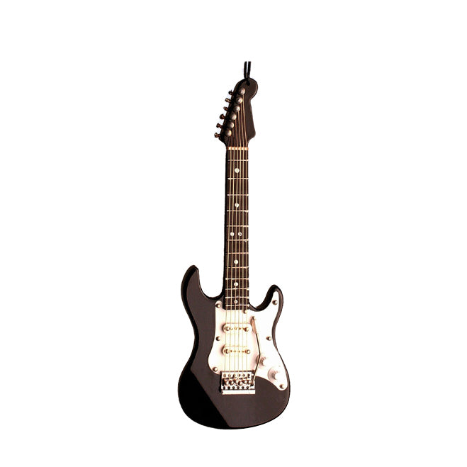 Electric Guitar Black Christmas Ornament