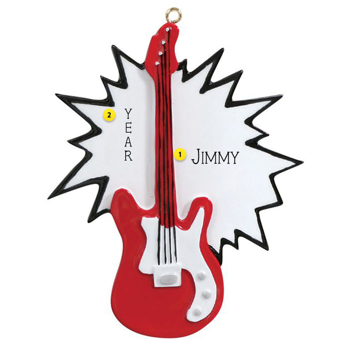 Resin Electric Guitar Christmas Tree Ornament
