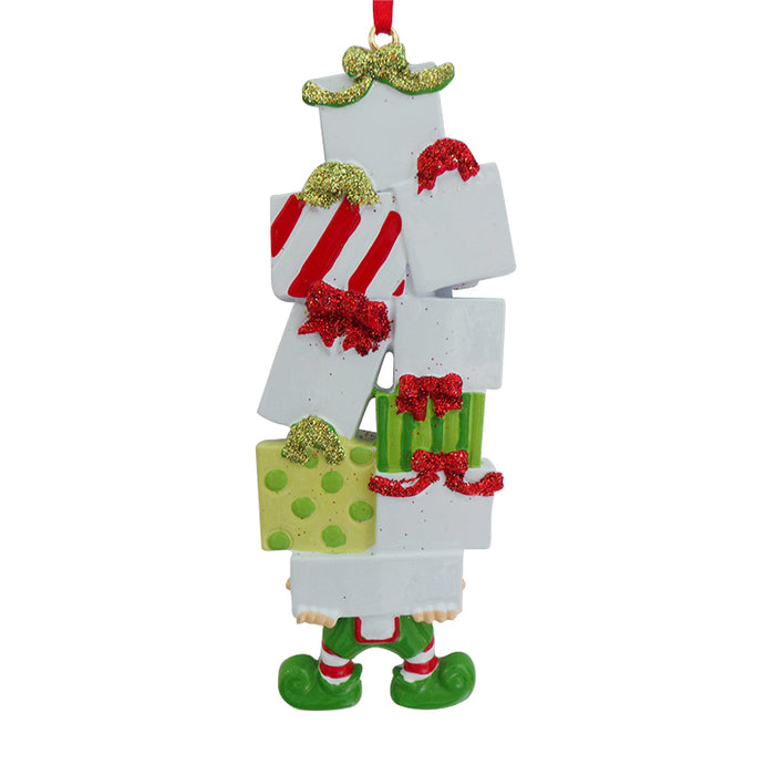 Personalized Elf Shopping Ornament