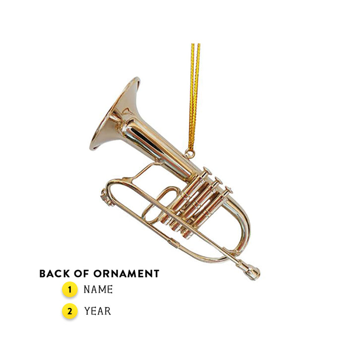 Personalized Flugelhorn Ornament