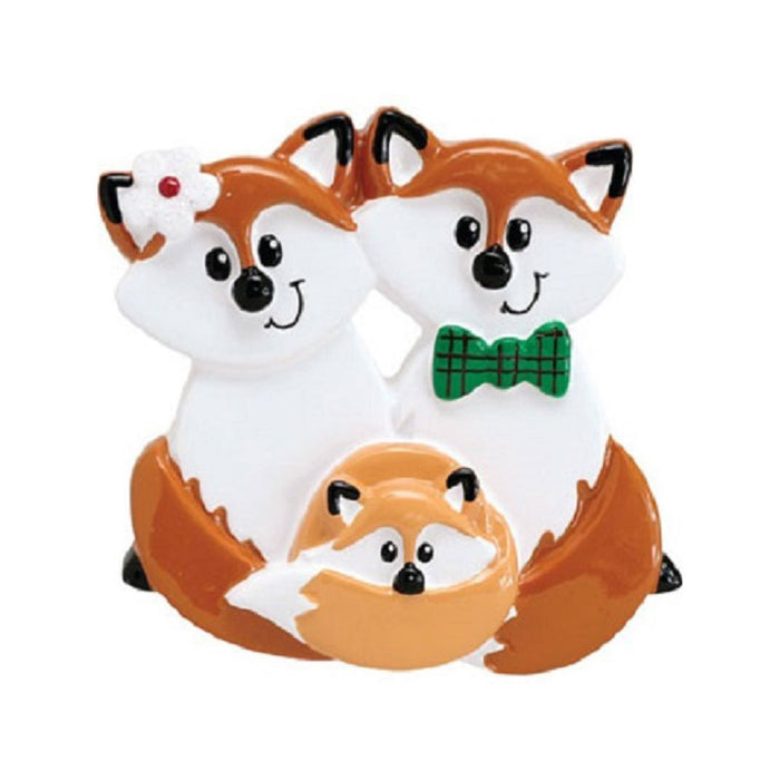 Fox Family of 3 Ornament For Christmas Tree