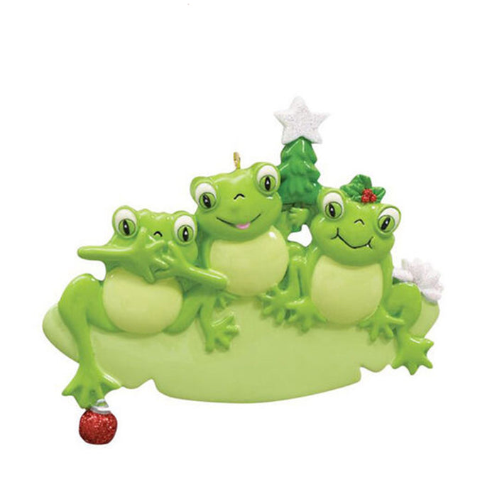 Frog Family of 3 christmas ornament
