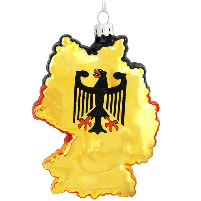 Personalized Germany Shape Glass Ornament