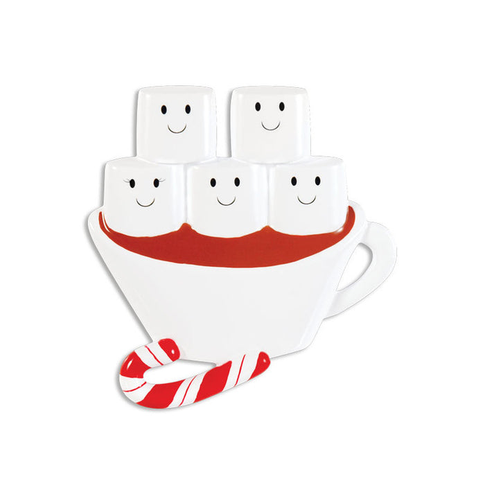Hot Chocolate Family of 5 Ornament for Christmas Tree