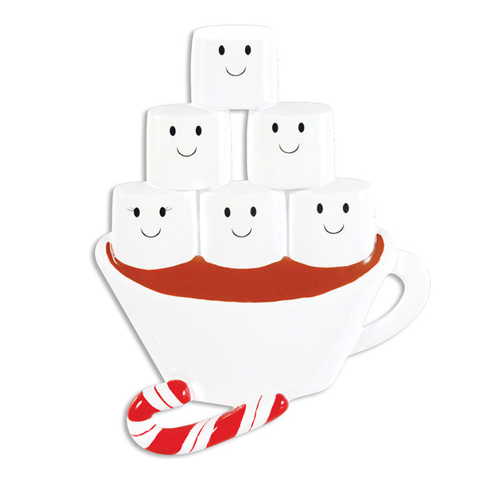 Hot Chocolate Family of 6 Ornament for Christmas Tree
