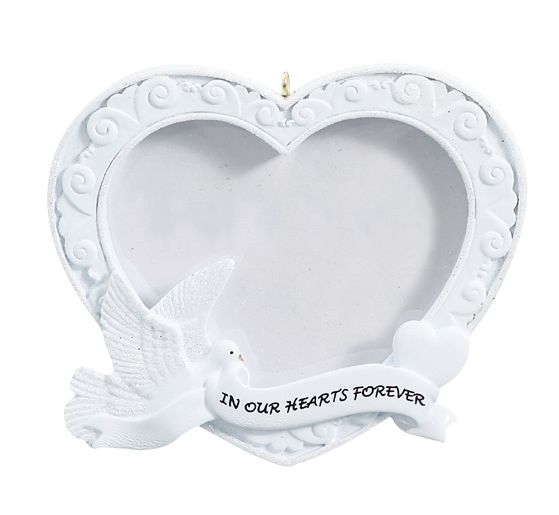 Personalized In Our Hearts Forever Photo Frame Ornament