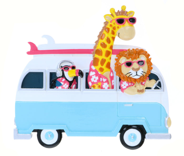 Jungle Animal Family of 3 Christmas Tree Ornament