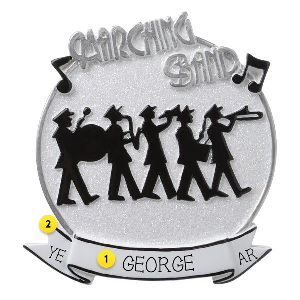 Marching Band - White Ornament For Christmas Tree