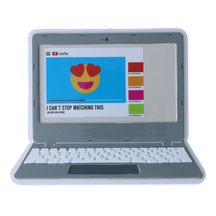 YouTube on laptop Ornament