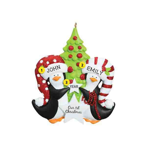 "Our 1st Christmas" Penguin with Tree Ornament for Christmas Tree
