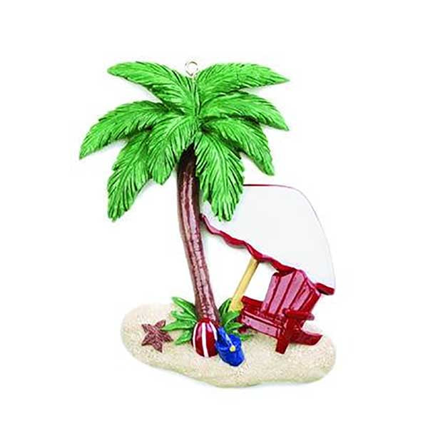 Palm Tree Beach Ornament For Christmas Tree