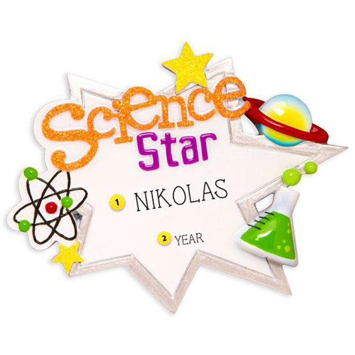 Science Star Christmas Ornament