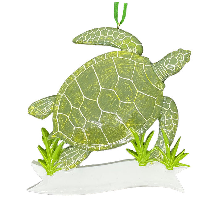 realistic looking sea turtle ornament