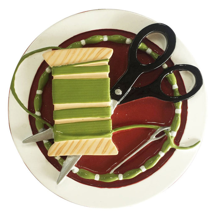 Sewing with Thread and scissors personalized ornament