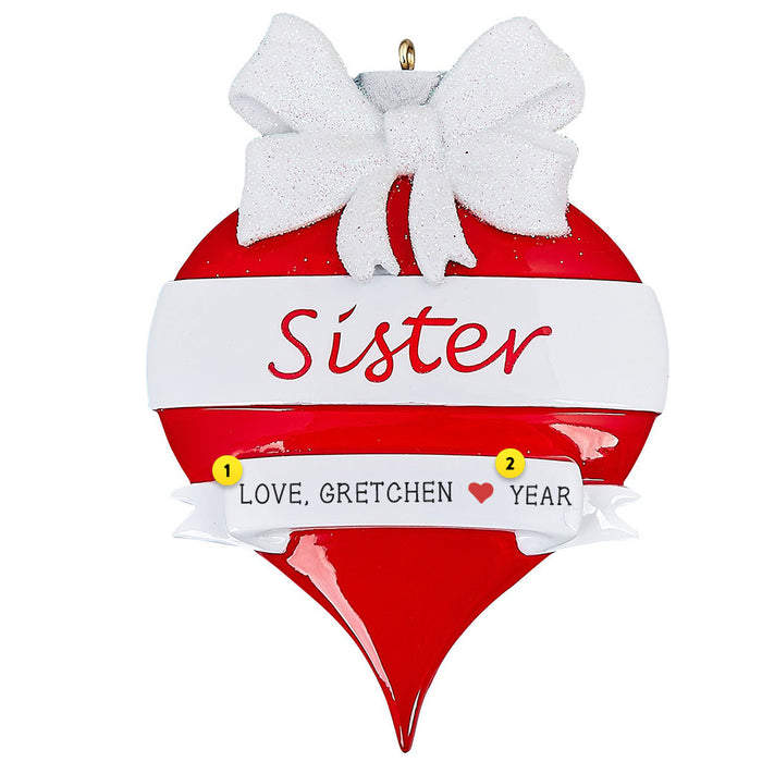 Sister Christmas Tree Ornament