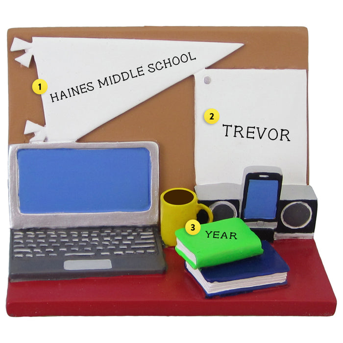 Student Desk Ornament for Christmas Tree