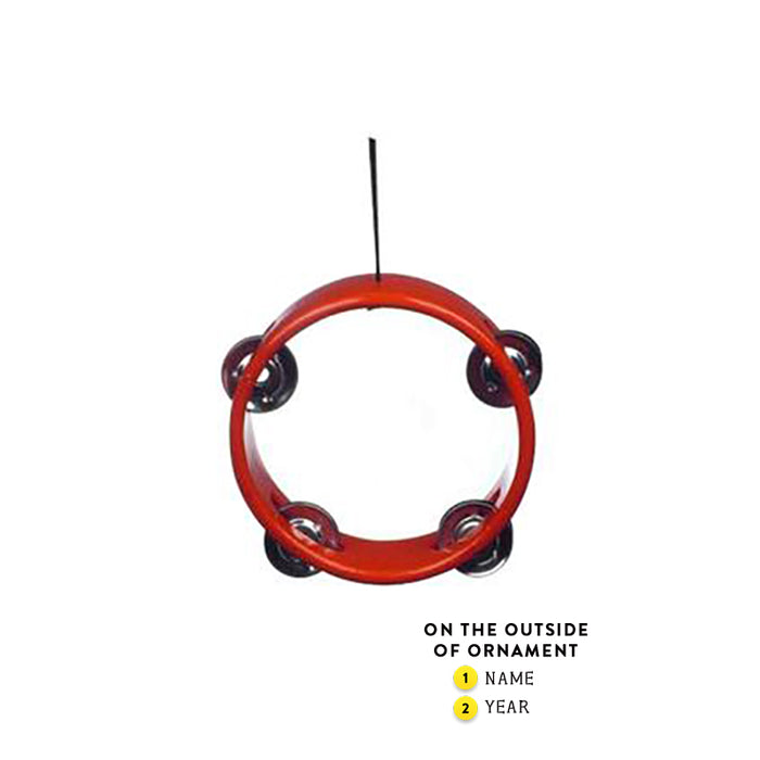 Personalized Tambourine Ornament