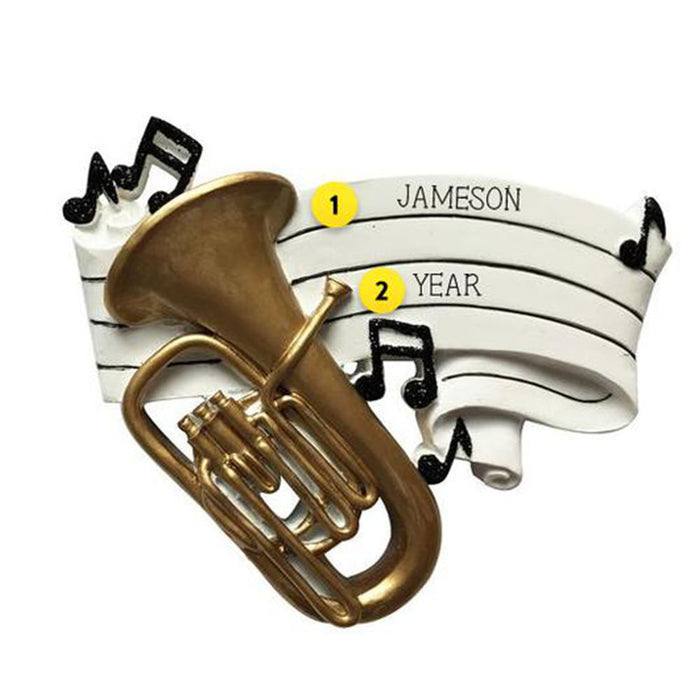 Tuba Personalized Ornament For Christmas Tree