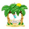 Relaxing in a hammock Christmas ornament personalized