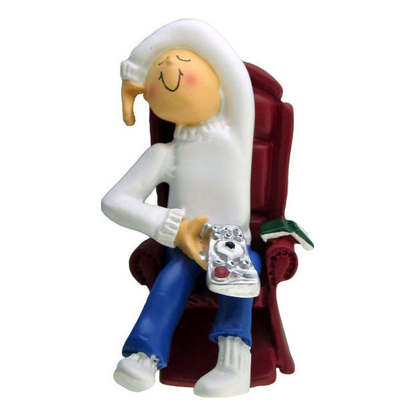 Personalized Watching TV Ornament