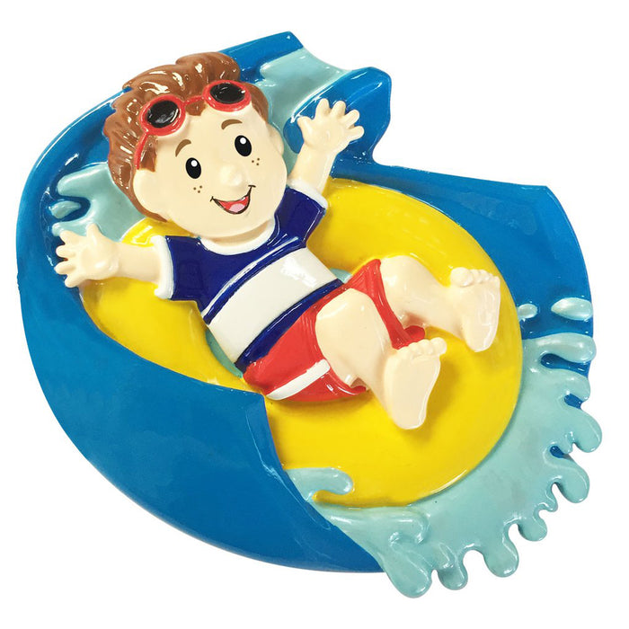 Water Slide Male resin personalized ornament  Edit alt text