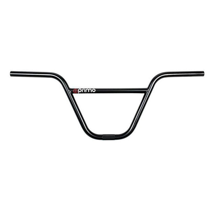 Primo Rebar Bars in black, featuring a white and red Primo logo on the left side of the horizontal bar, crafted from durable chromoly and shown against a white background.