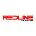 The image features the "Redline By Kastan Banner" with a bold red and black logo on a white background, making it ideal for banners or home decor accents.