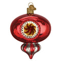 Glass Red Peppermint Reflection Christmas tree ornament
