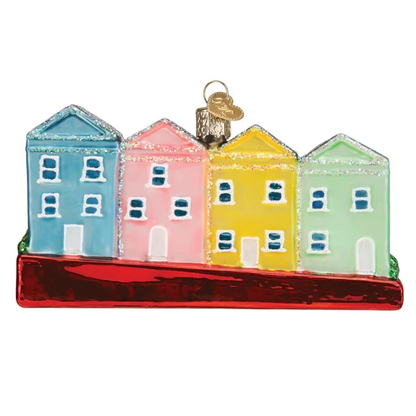 San Francisco Painted Ladies Ornament Old World Christmas Back of Houses