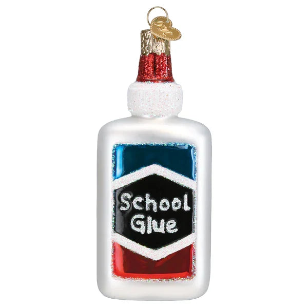 Glass School Glue Ornament for your Christmas Tree