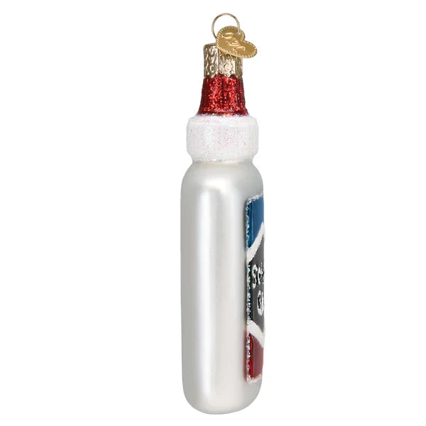 Glass School Glue Ornament for your Christmas Tree Side View