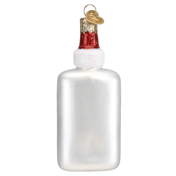 Glass School Glue Ornament for your Christmas Tree back of ornament