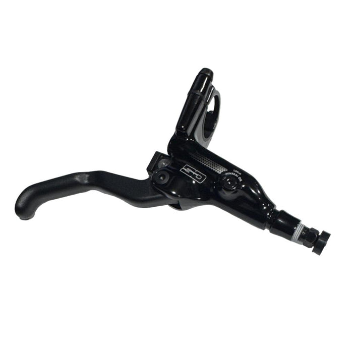 The SD Salvo Post Mount Disk Brake Kit features a black hydraulic bicycle brake lever with mounting hardware, perfect for BMX racing or disk brake setups, shown on a white background.