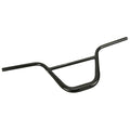 The SD-X Three Oversize Race Bar (31.8mm Clamp), a black BMX handlebar with a crossbar and angled grips, is shown against a white background and features oversized CrMo construction compatible with a 31.8mm SD-X Pike stem for enhanced strength and stability.