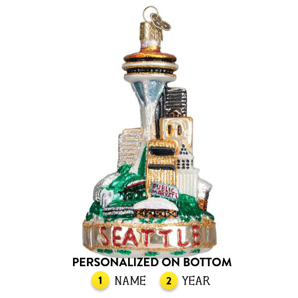 Seattle Skyline Ornament for Christmas Tree