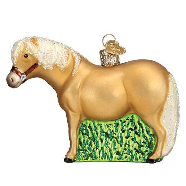 Shetland Pony Glass Old World Christmas Ornament