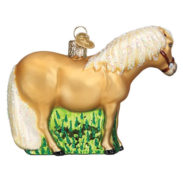 Shetland Pony Glass Old World Christmas Ornament