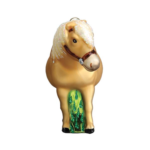 Shetland Pony Glass Old World Christmas Ornament