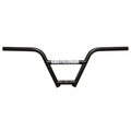 The S&M Castillo (Brian Castillo) Handlebars (22.2mm Clamp), finished in black and constructed from durable chromoly steel, display the word “CASTILLOBAR” in white lettering across the crossbar and are photographed on a plain white background.