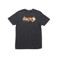 The S&M Devil Letters T-Shirt in Charcoal features a bold orange and white "bike" graphic at the center, crafted from heavyweight cotton for a classic old-school vibe.