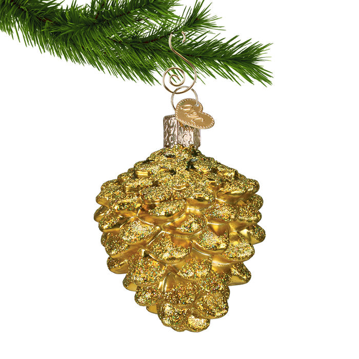 Small Gold Pine Cone Ornament - Old World Christmas