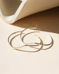 14k gold fill and sterling silver hammered wavy cuff bracelets