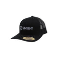The Tangent Cap is a black mesh snapback featuring "TANGENT" embroidered in bold white letters on the front.