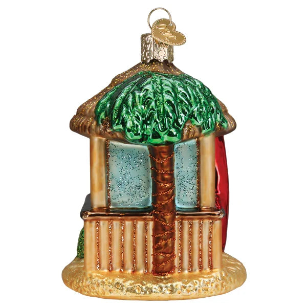 Tiki Hut, Old World Christmas Ornament