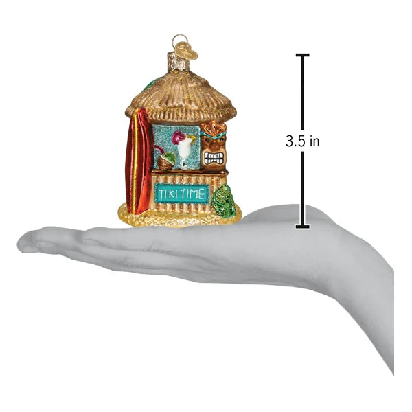 3.5 inch Tiki Hut, Old World Christmas Ornament