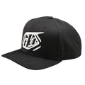 The TLD 25.1 Badge Curved Hat is a black snapback with a white embroidered logo, featuring an adjustable closure for a perfect fit. This stylish cap captures the essence of Troy Lee Designs, combining comfort and flair in one sleek accessory.