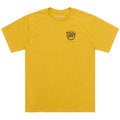 The TLD 25.1 Smiley SS T-Shirt is a yellow tee featuring a small "Troy" text logo on the left chest, designed to brighten your life and keep you smiling.