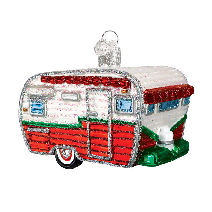 Glass Travel Trailer Ornament for Christmas Tree