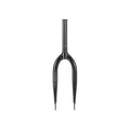 The Wethepeople Utopia Zero Flatland Fork is a black BMX fork featuring a CNC'd steerer tube, two fork blades, and white geometric graphics along the sides.